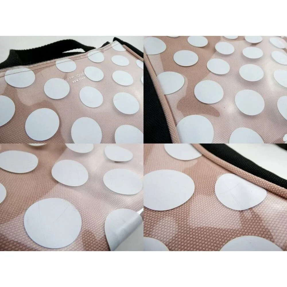 Kate Spade New York Polka Dot Vinyl Coated Canvas Small Lunch‎ Tote Bag